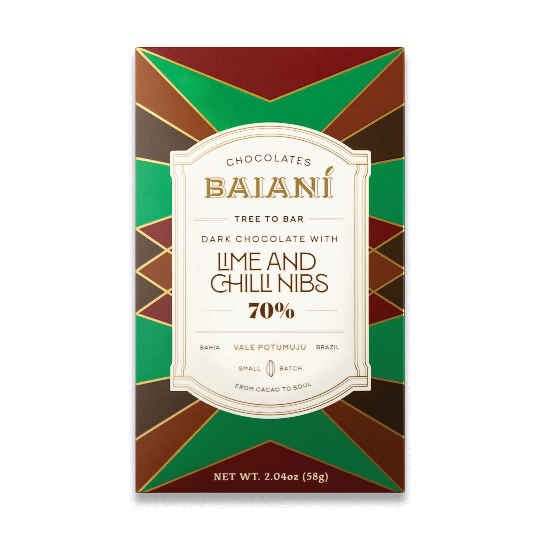 70% Cacao – Lime & Chilli Nibs