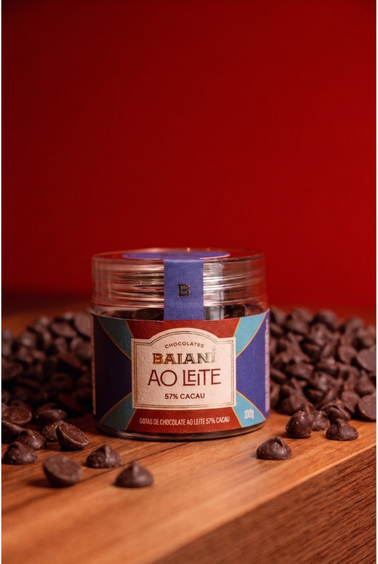 Gotas de Chocolate 57% Ao Leite 100g